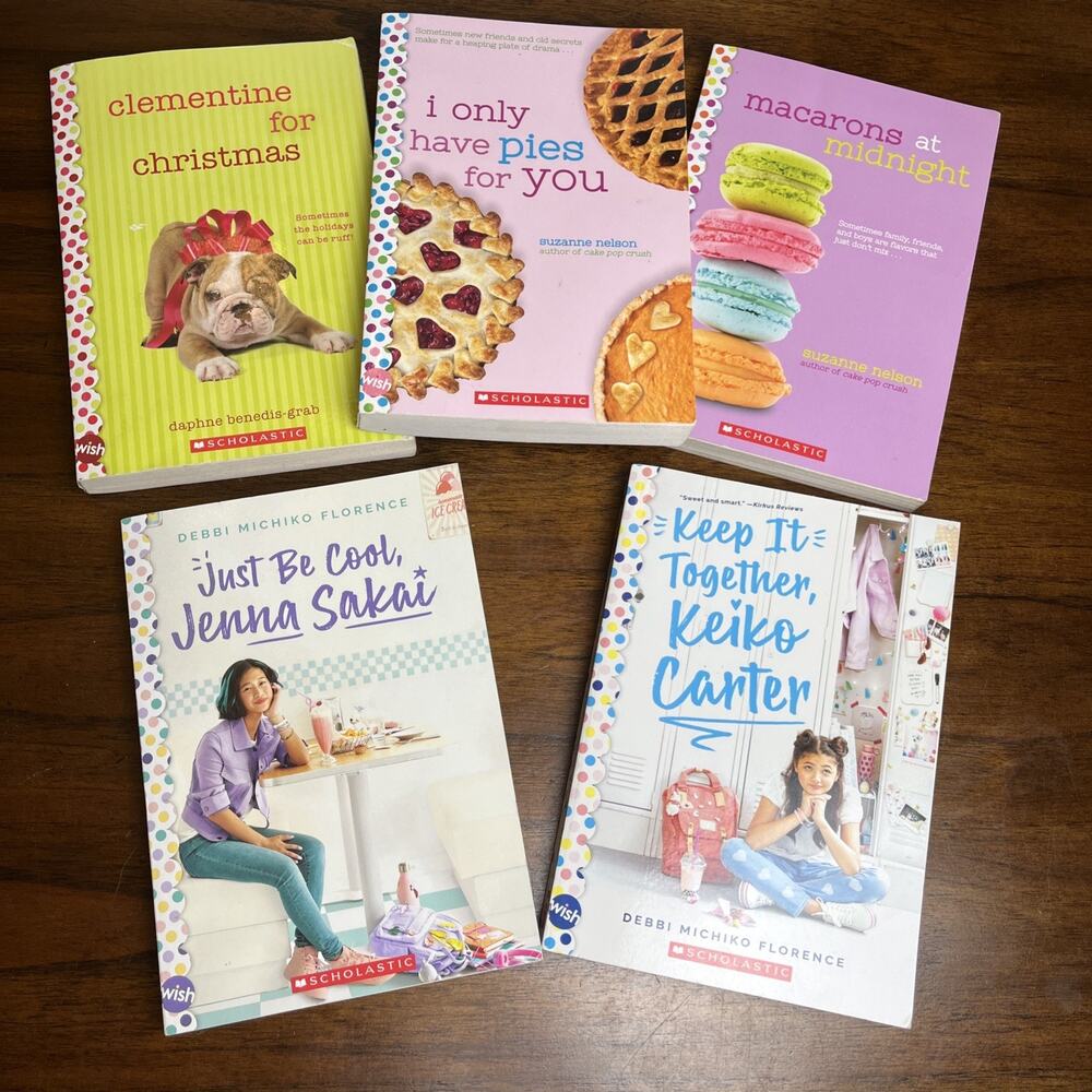 Wish Scholastic Chapter-Book Lot Of 5 For Preteen Reader, Friendship School Food